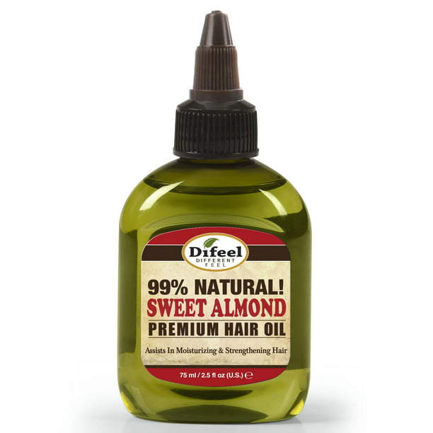 Difeel 99% Natural Blend! Sweet Almond Premium Hair Oil - 2.5 oz