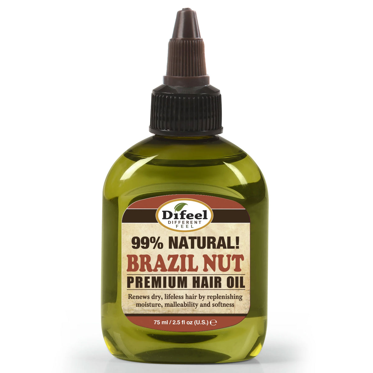 Difeel 99% Natural Blend! Brazil Nut Premium Hair Oil - 2.5 oz