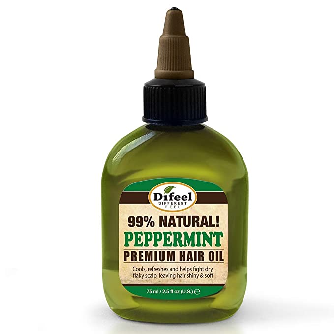 Difeel 99% Natural Blend! Peppermint Premium Hair Oil - 2.5 oz