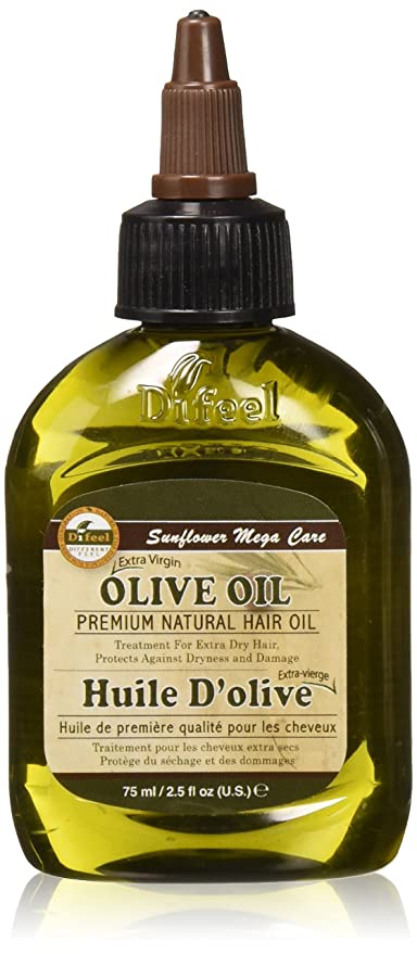 Difeel 99% Natural Blend! Sweet Olive Oil Premium Hair Oil - 2.5 oz