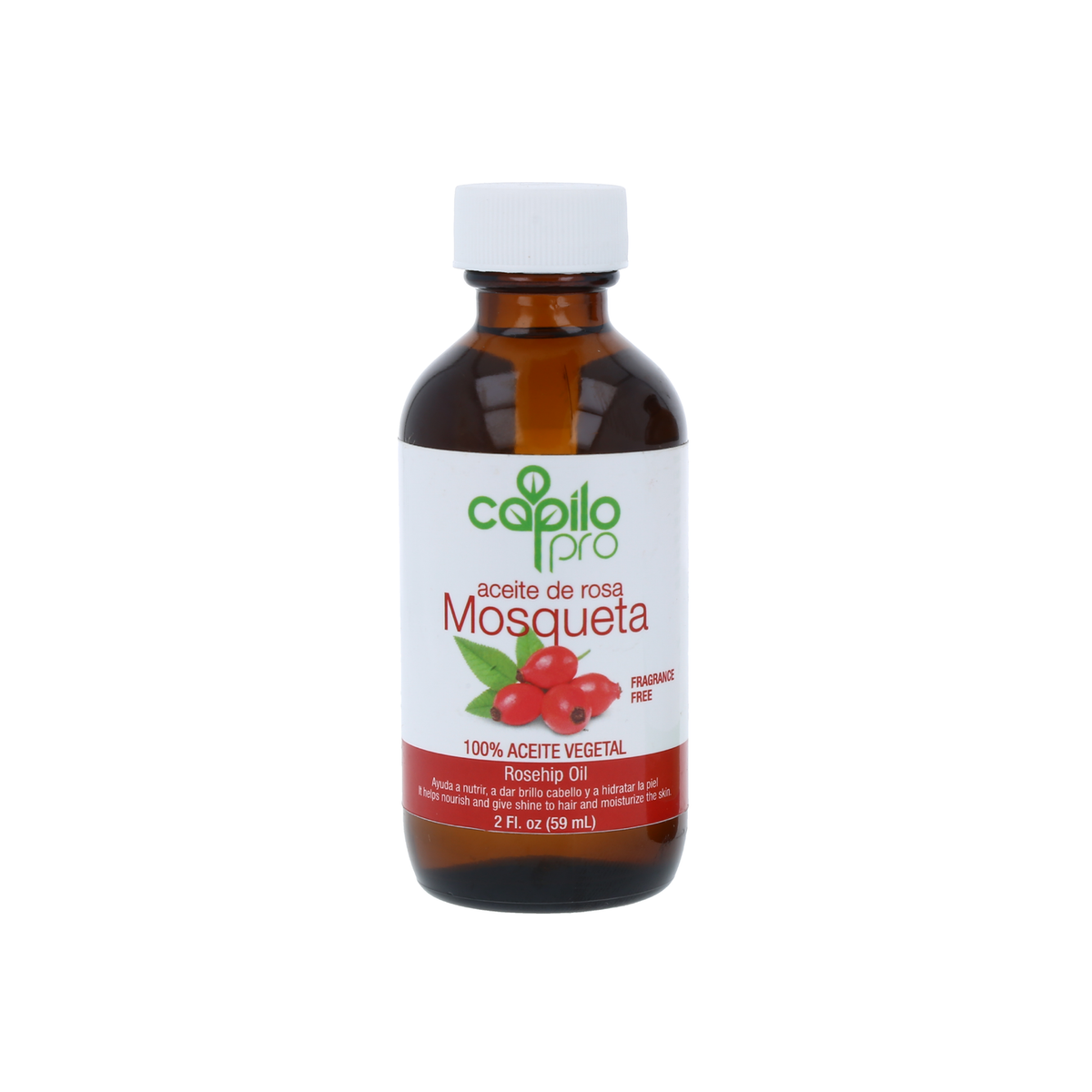 Capilo Pro Rosehip Oil, Hair and Skin Care 2 oz