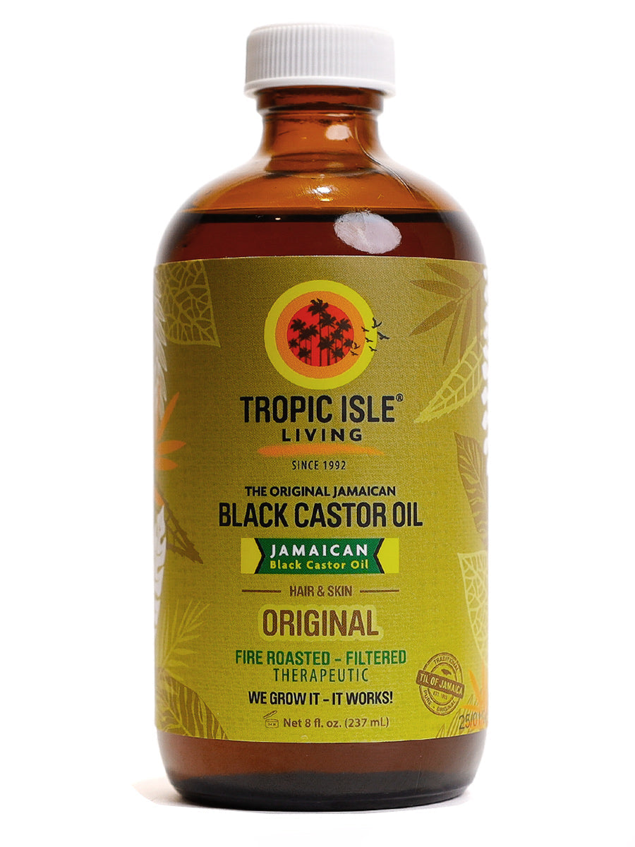 Tropic Isle Living BLACK CASTOR OIL Original 8 OZ
