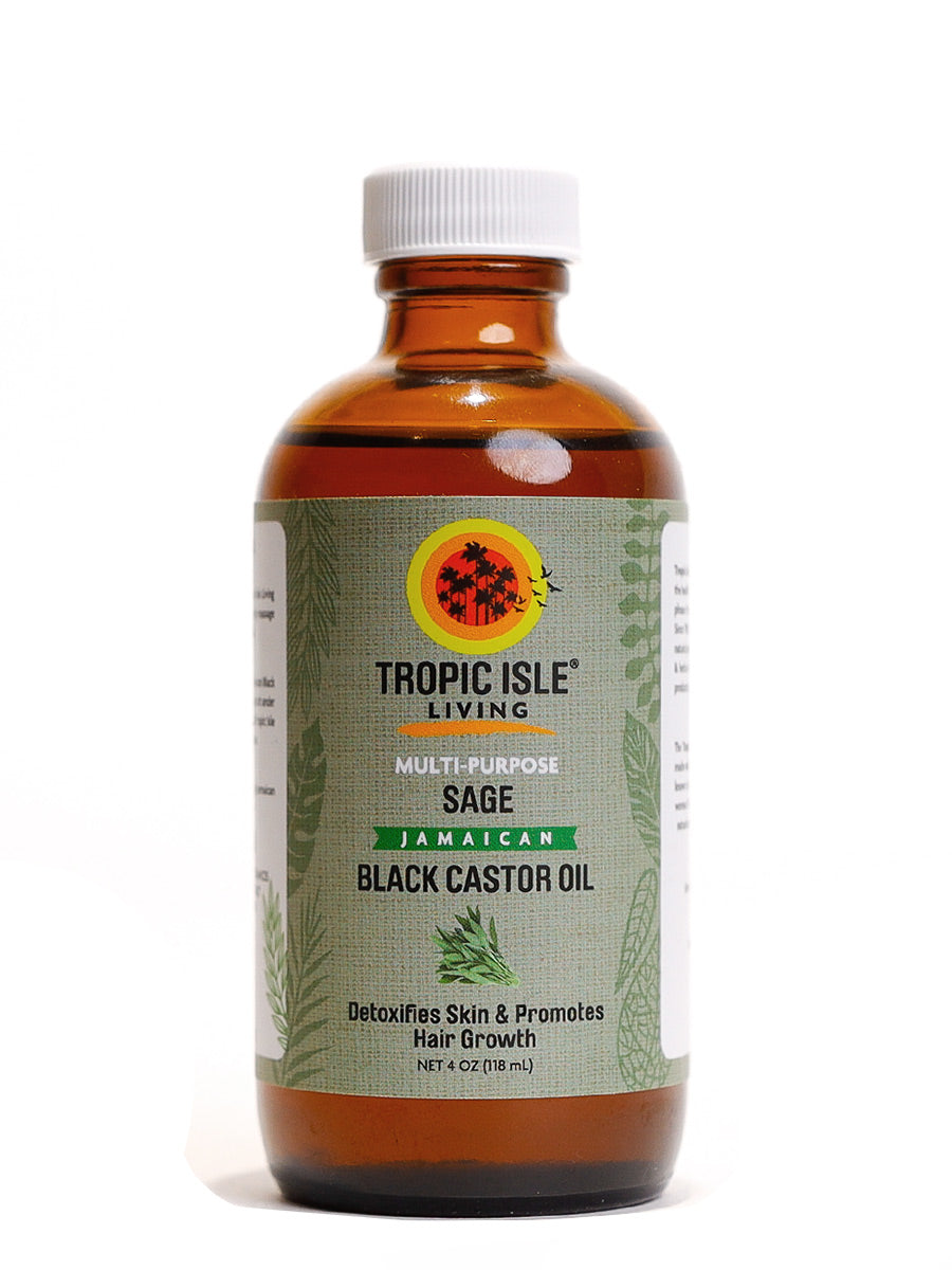 Tropic Isle Living Multi-Purpose Sage Jamaican Black Castor Oil 4 oz