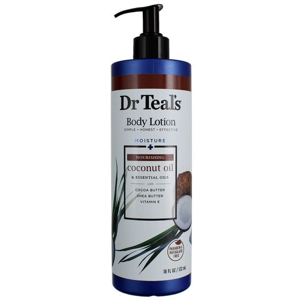 Dr Teal's Body Lotion Moisture Nourish & Protect Coconut Oil 18 fl oz