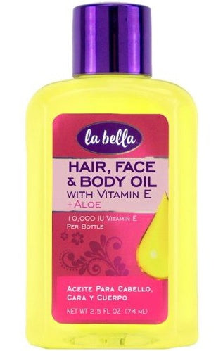 La Bella Face & Body Oil with Vitamin E + Aloe 2.5 fl oz.