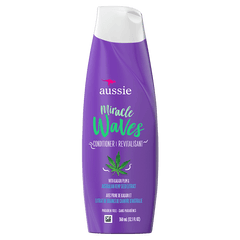 Aussie Miracle Waves Anti-Frizz Hemp Paraben-Free Conditioner 12.1 fl oz