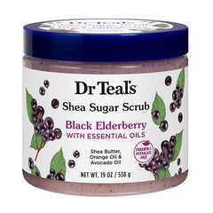 Dr Teal's Shea Sugar Scrub Black Elderberry with Essential Oils 19oz