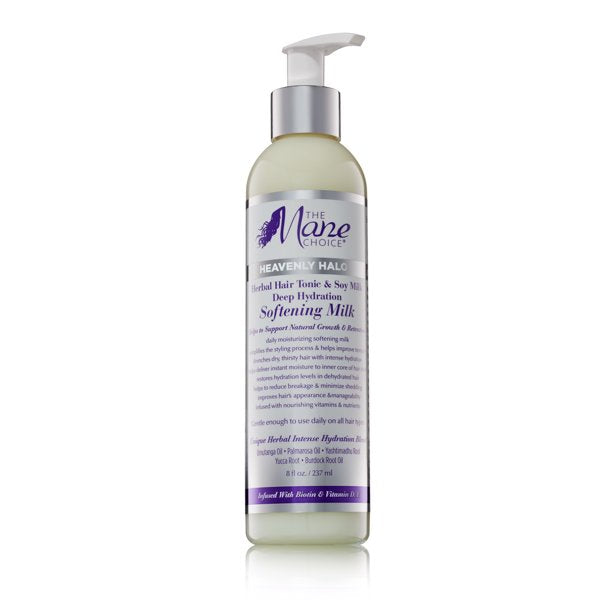 The Mane Choice Heavenly Halo Herbal Hair Tonic & Soy Milk Deep Hydration Softening Milk 8 oz