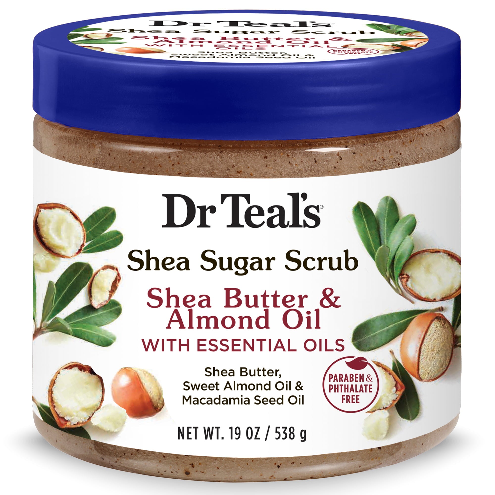 Dr Teal's Shea Sugar Scrub Shea Butter & Almond Oil with Essential Oils 19oz