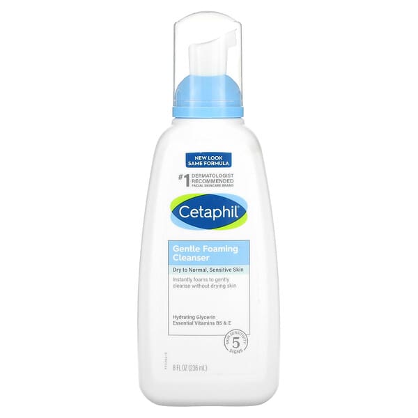 Cetaphil Gentle Foaming Cleanser, Dry to Normal, Sensitive Skin, 8oz