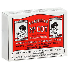 Pastillas McCoy Tablets Cod / Fish Liver Oil Extract, 100 tablets