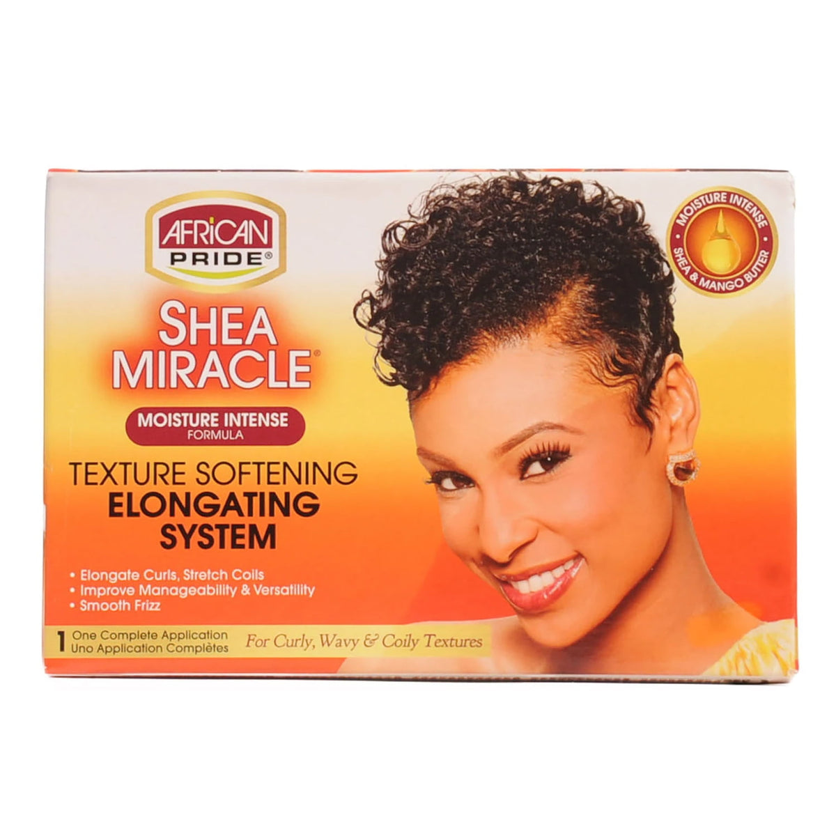 African Pride Shea Miracle Texture Softening Elongation System, Curly, Wavy & Coily - 1 Application