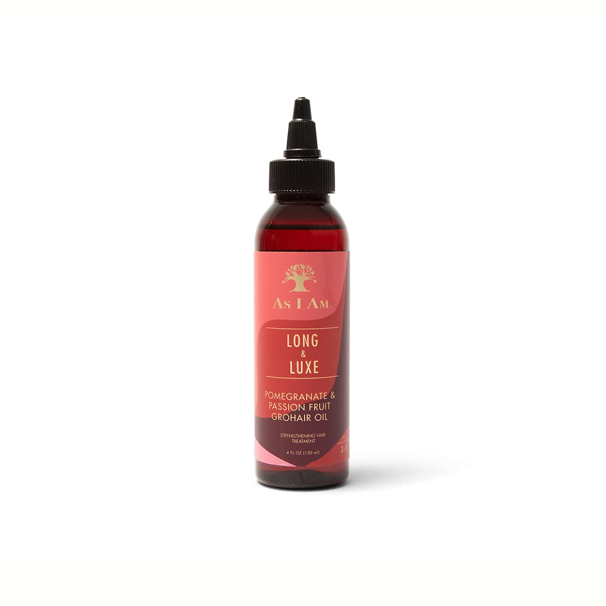 As I Am Long & Luxe Pomegranate & Passion Fruit GroHair Oil, 4oz