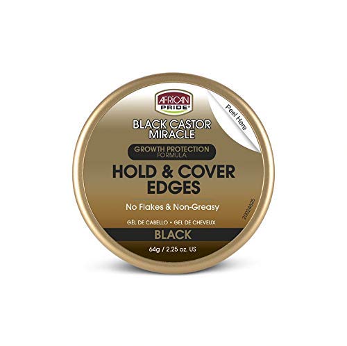 African Pride Black Castor Miracle Hold & Cover Edges 2.25 oz.