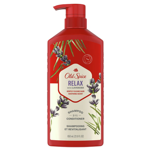 Old Spice Relax with Lavender 2 in 1 Shampooing & Conditioner 21.9 fl oz