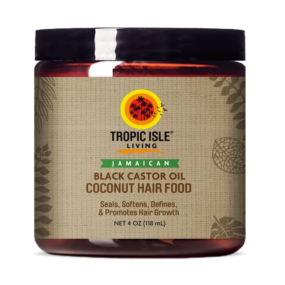 Tropic Isle Living Jamaican Black Castor Oil Coconut Hair Food 4 oz