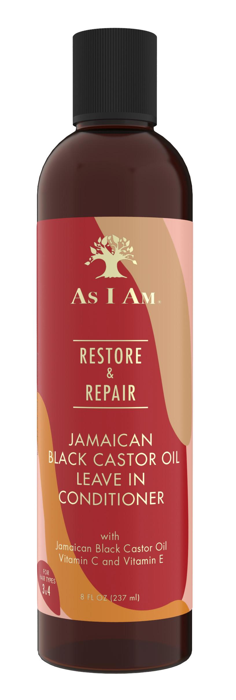 As I Am Restore & Repair Jamaican Black Castor Oil Leave-In Conditioner, 8oz