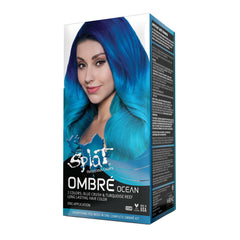 Splat Complete Kit, Ombre Ocean, Semi-Permanent Turquoise & Blue Hair Dye with Bleach