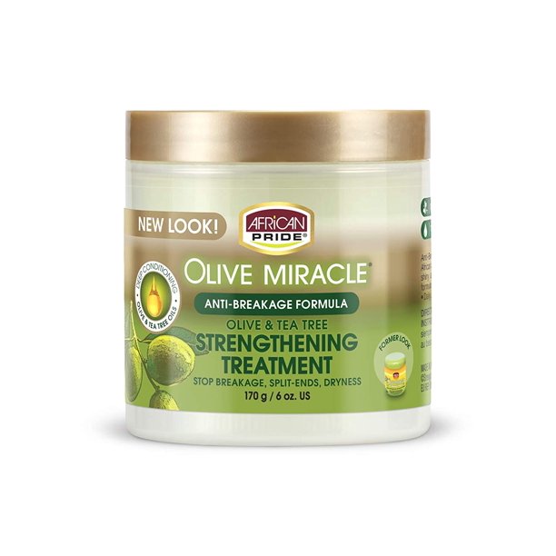 African Pride Olive Miracle Anti-Breakage Formula Strengthening Treatment 6 oz.
