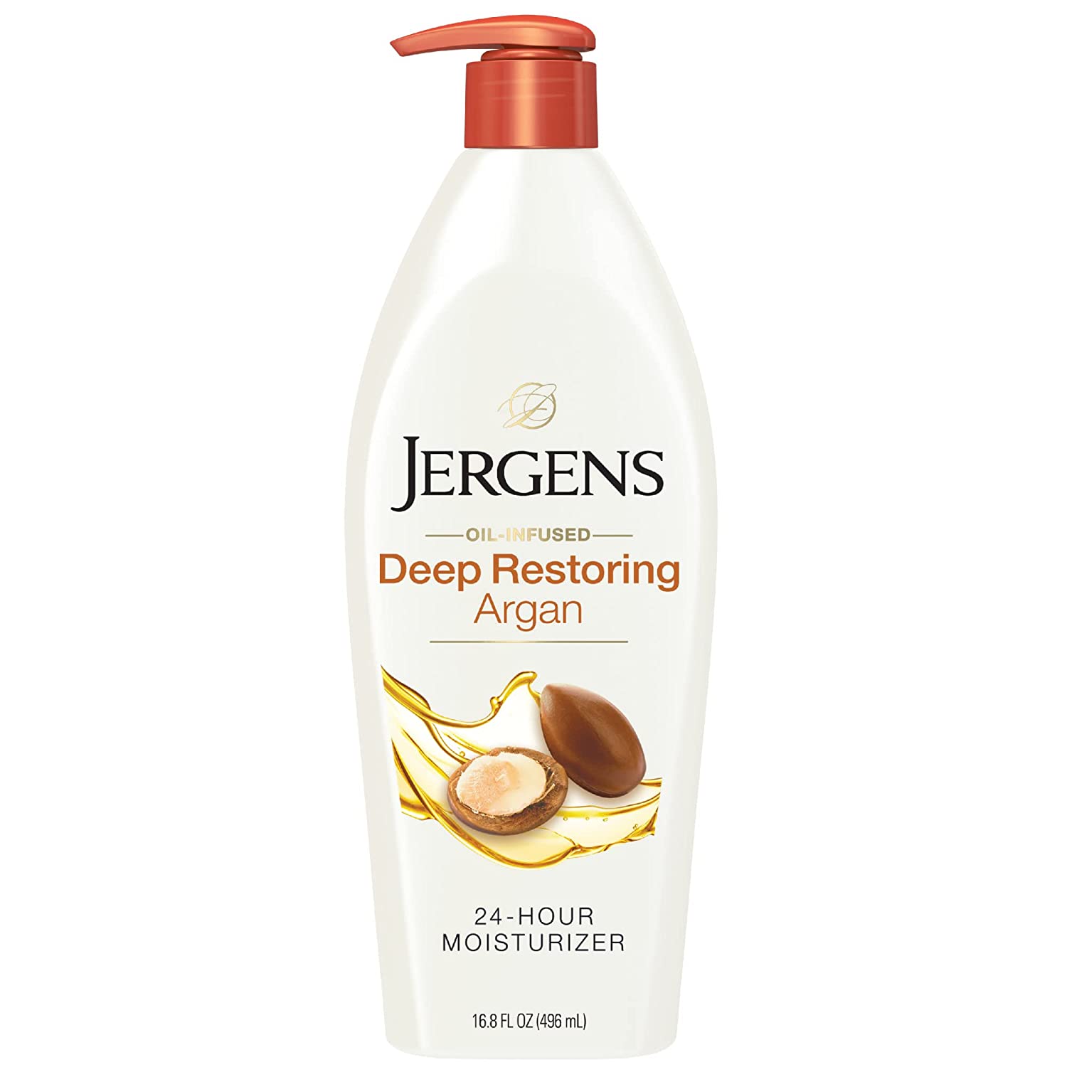 JERGENS Deep Restoring Argan Moisturizer, Extra Dry Skin, 16.8oz