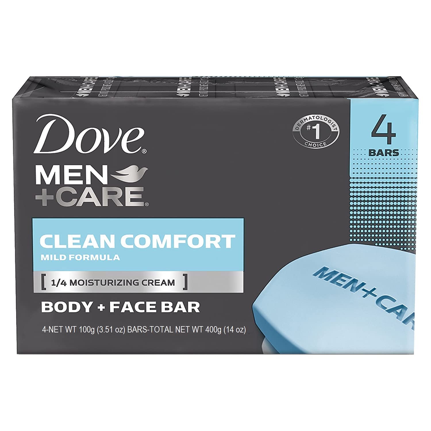Dove Men+Care / Body+Face Bar, 14oz ( 3.51oz X 4Bars )