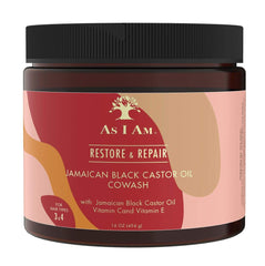 As I Am Restore & Repair Jamaican Black Castor Oil CoWash, 16oz