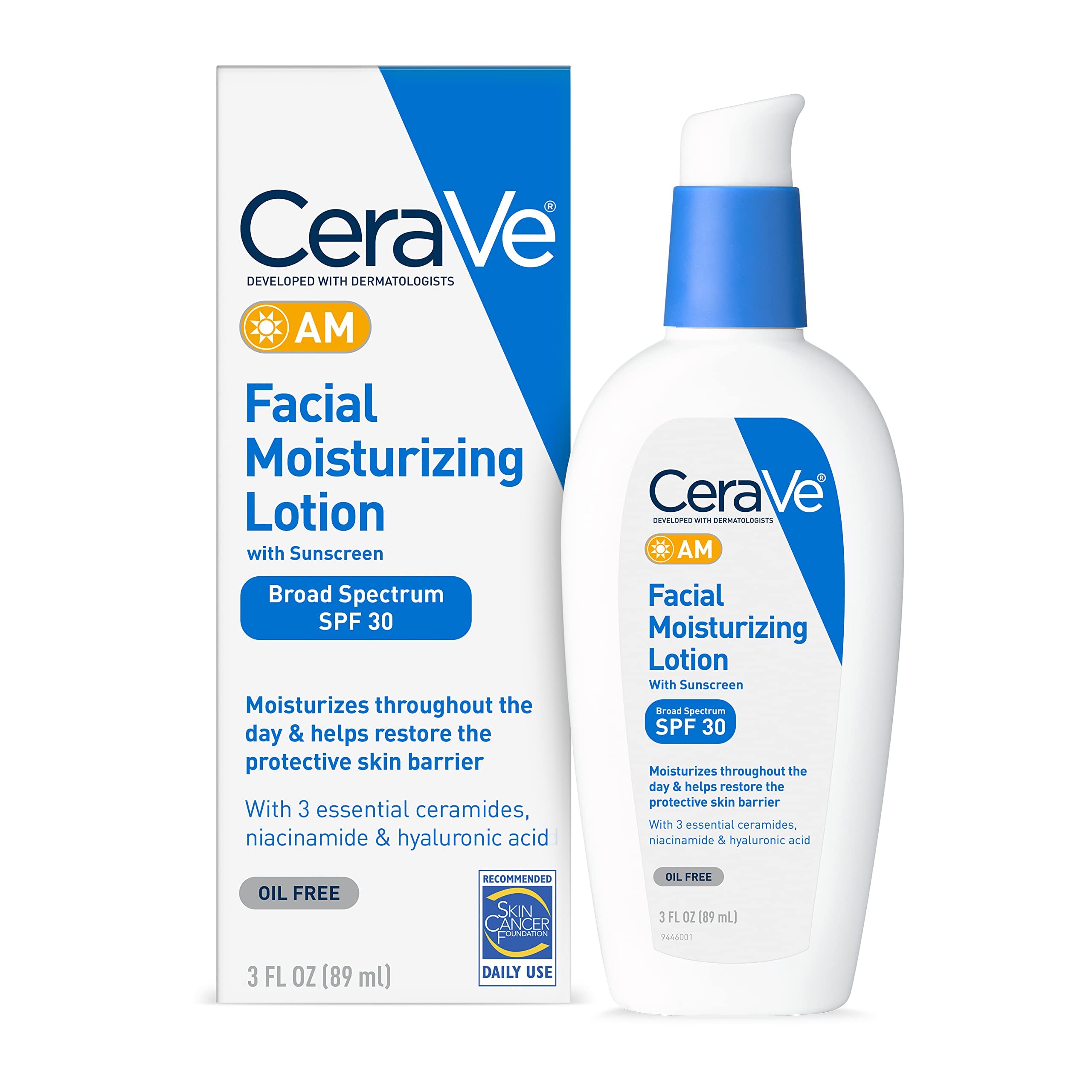 CeraVe (AM) Facial Moisturizing Lotion, 3oz