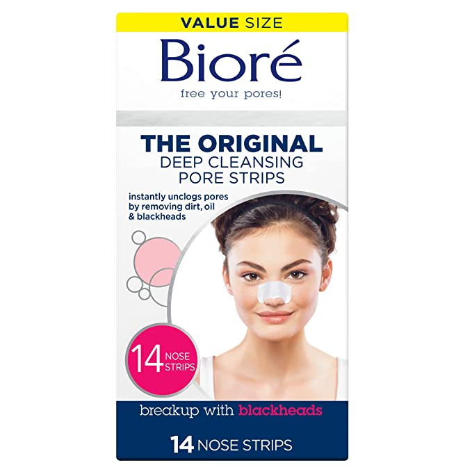 Bioré Original Blackhead Remover Strips, Deep Cleansing Nose Strips 14ct