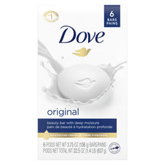 Dove Beauty Bar Soap , 22.5oz ( 3.75oz X 6Bars )