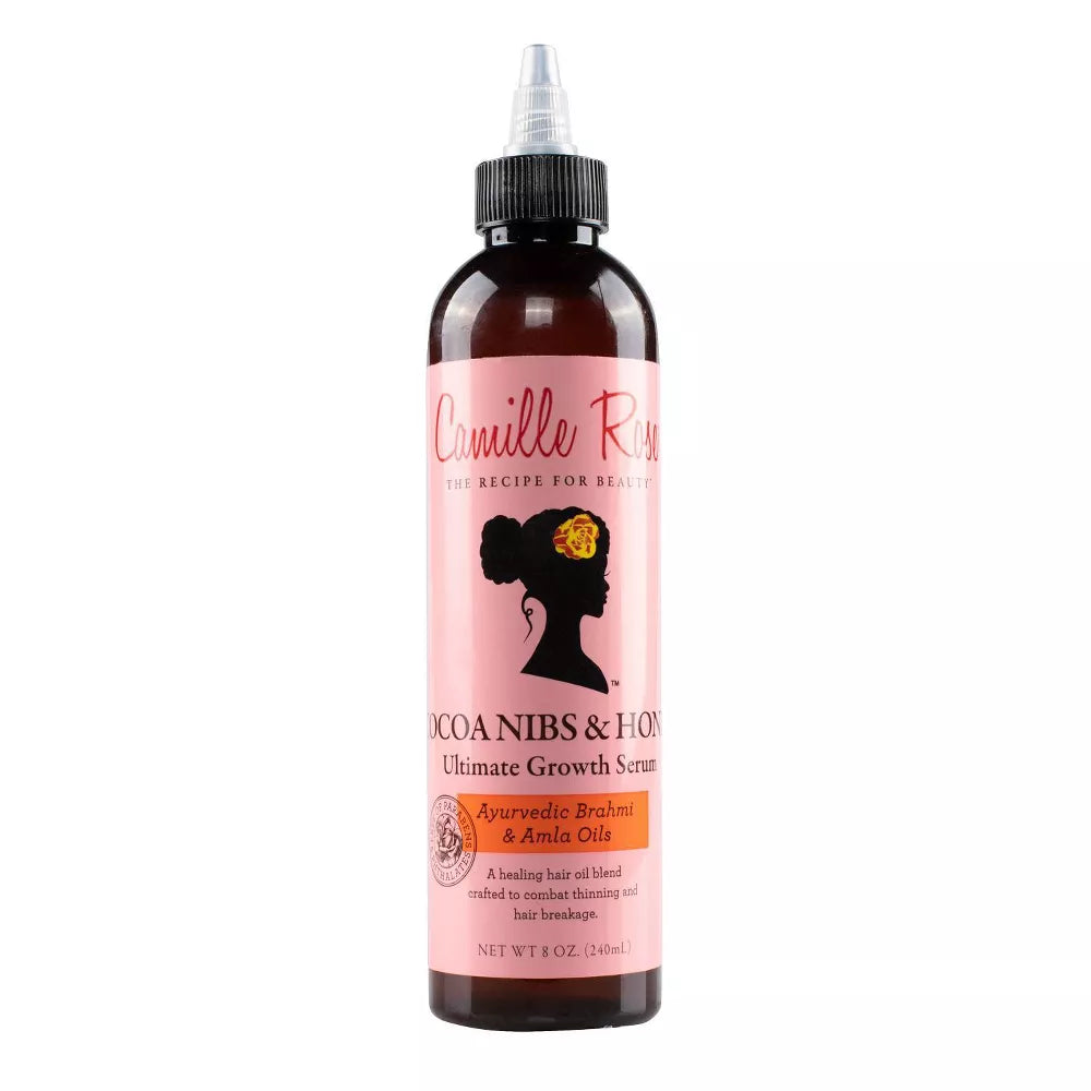 Camille Rose Cocoa Nibs & Honey Serum, Ayurvedic Brahmi & Amla Oils, 8oz