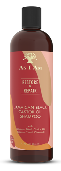 As I Am Restore & Repair Jamaican Black Castor Oil Shampoo, 12oz