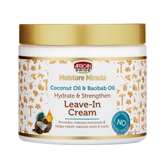 African Pride Moisture Miracle Coconut Oil & Baobab Oil Hydrate & Strengthen Leave-In Cream 15 oz