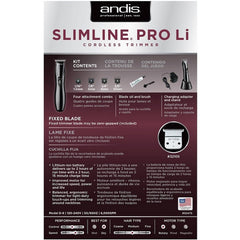 Andis Slimline Pro Li T-Blade Trimmer Black (Dual Voltage)