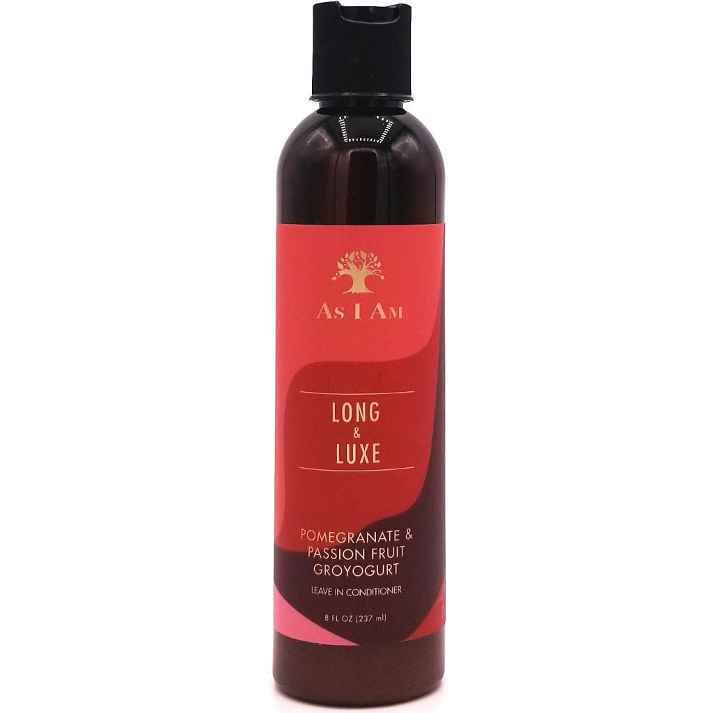 As I Am Long & Luxe Pomegranate & Passion Fruit GroYogurt Leave-In Conditioner, 8oz