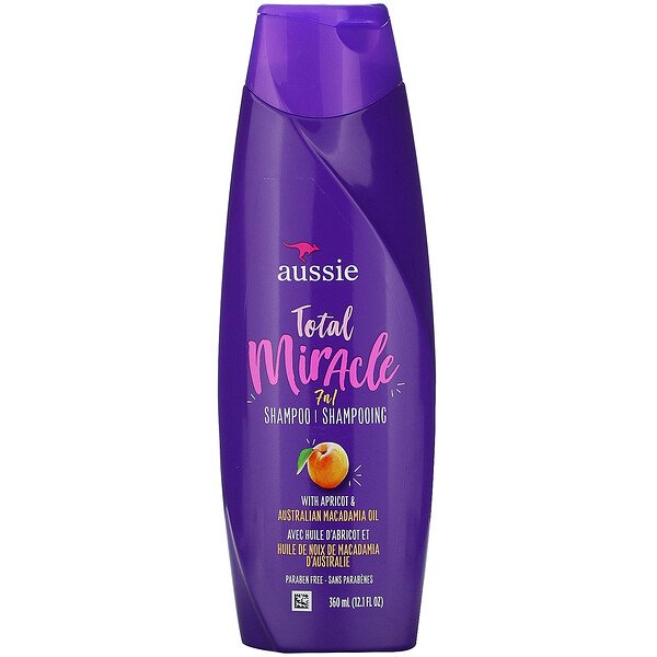 Aussie Total Miracle 7 n 1 Shampoo, Apricot & Australian Macadamia Oil 12.1 fl oz