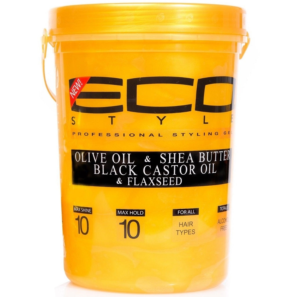 Eco Style EcoPlex Gold Styling Gel with Olive Oil & Shea Butter, Black Castor Oil & Flaxseed 5 Lbs
