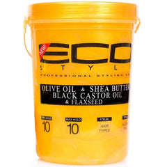 Eco Style EcoPlex Gold Styling Gel with Olive Oil & Shea Butter, Black Castor Oil & Flaxseed 5 Lbs