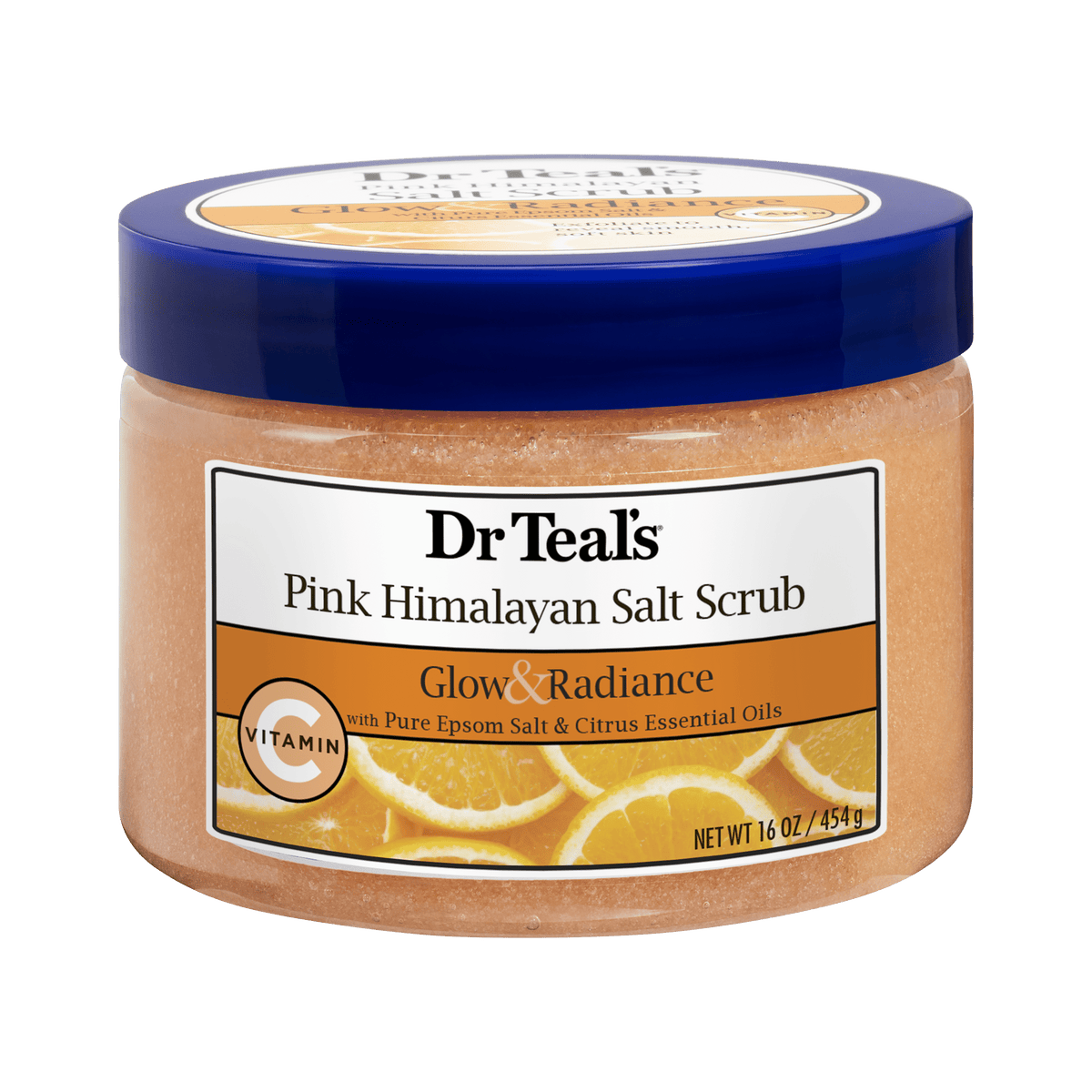 Dr Teal's Pink Himalayan Salt Scrub Glow & Radiance 16oz