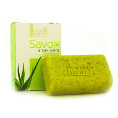 Fair & White Savon,  Aloe Vera Exfoliating Soap, 7oz