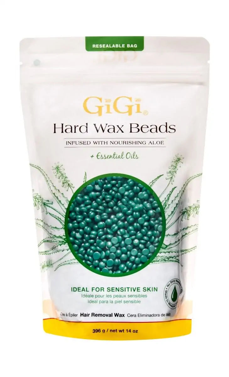 GiGi Hard Wax Beads Nourishing Aloe for Sensitive skin, 14oz