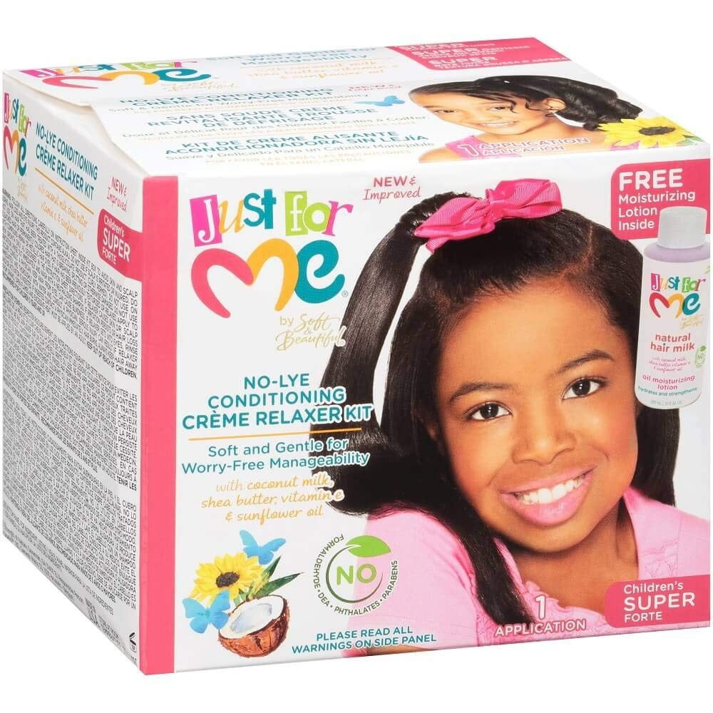 Just For Me No-Lye Conditioning Creme Relaxer Kit Children's Super - 1 Application